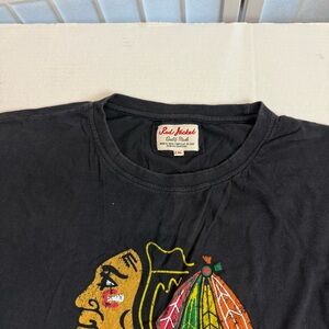 Red Jacket Chicago Black Hawks Black Short Sleeve Tee Soft Cotton XXL